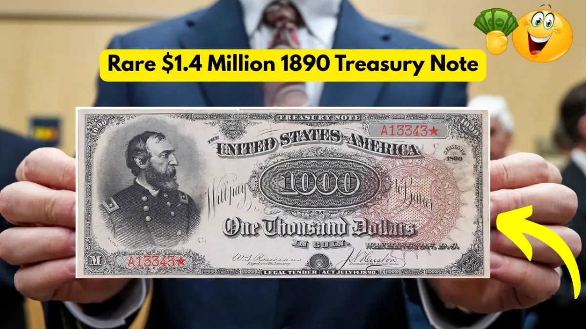 Rare 1890 Treasury Note Found In Attic Fetches $1.4 Million At Auction
